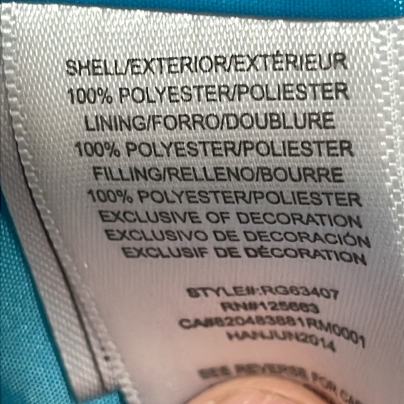 Rugged Bear Girls Blue Floral Winter Jacket. Very Good Condition. Size 24M. - Picture 16 of 16